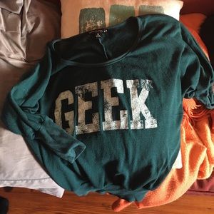 3/4 sleeve loose GEEK sweatshirt